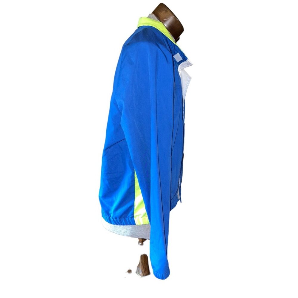 Vintage Polo Club Manhattan Mens Blue & Neon Green Windbreaker Jacket Size M - Picture 6 of 8